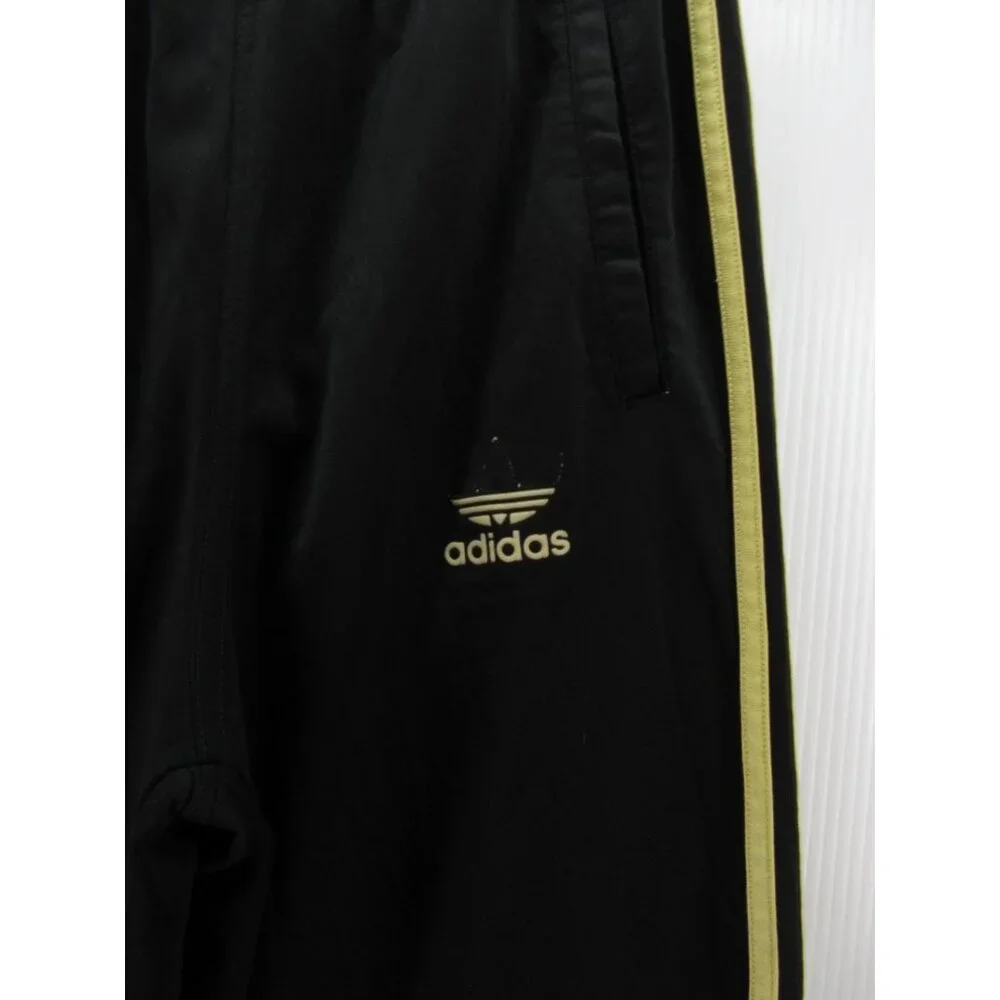 VINTAGE Adidas Pants XS Track Warm Up Trefoil Baggy Ankle Zip 90s Y2K*